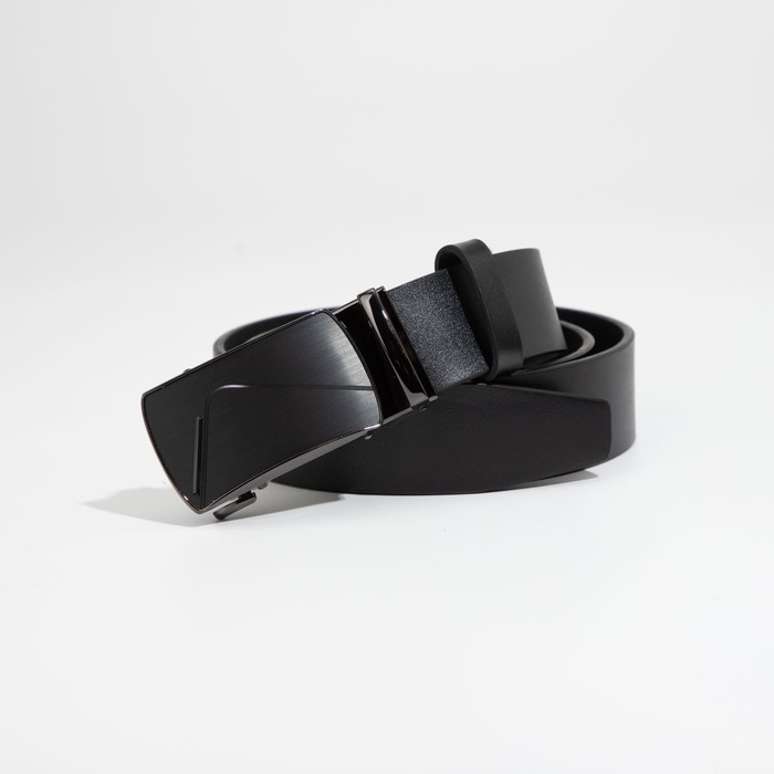 Ремень мужской, ширина 3,8 см, пряжка автомат, цвет чёрный
Ремень мужской, ширина 3,8 см, пряжка автомат, цвет чёрный