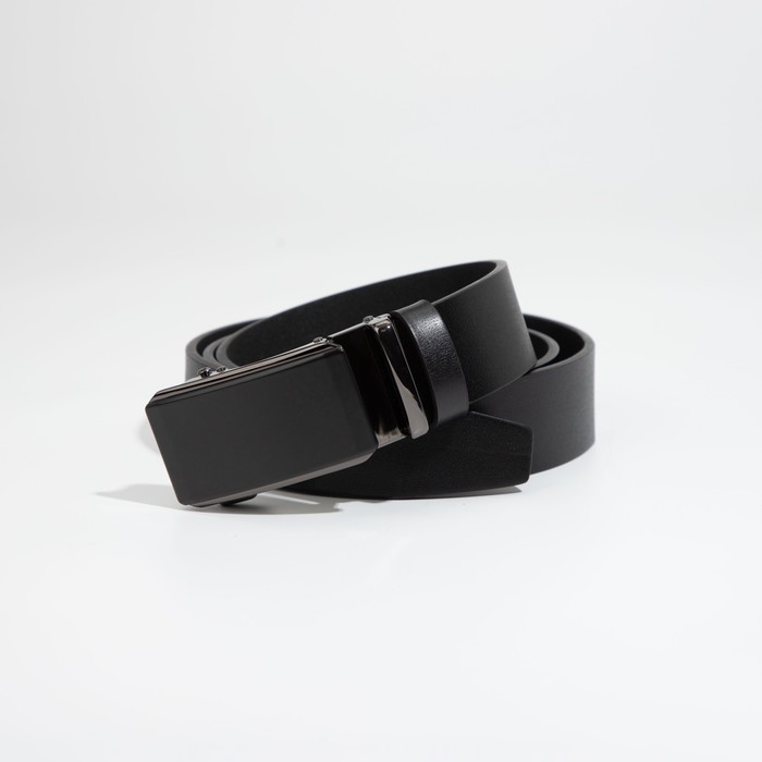 Ремень мужской, ширина 3,8 см, пряжка автомат, цвет чёрный
Ремень мужской, ширина 3,8 см, пряжка автомат, цвет чёрный