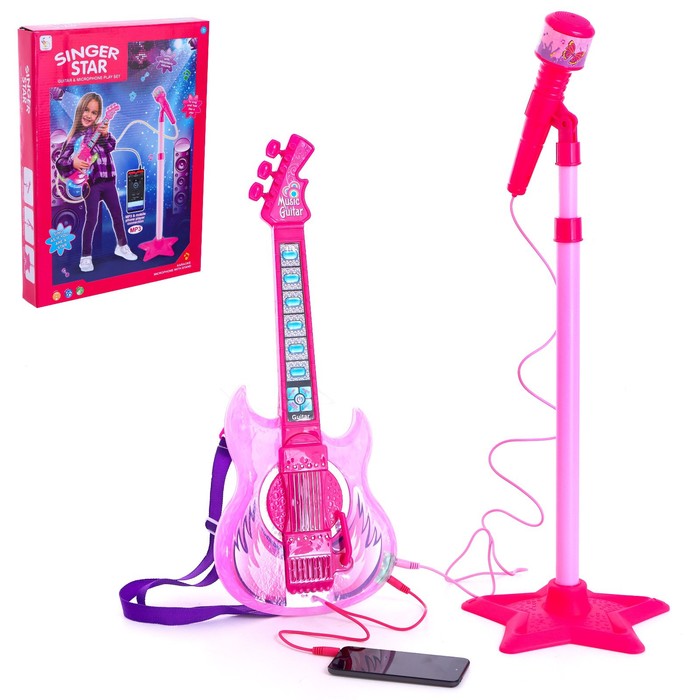 Игрушка музыкальная «Гитара рок-н-ролл», с микрофоном, звуковые эффекты, цвет розовый
Игрушка музыкальная «Гитара рок-н-ролл», с микрофоном, звуковые эффекты, цвет розовый