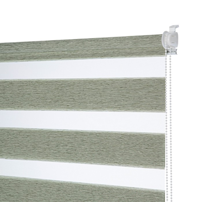 фото Рулонная штора день/ночь «жаккард», 60х160 см, цвет изумрудный decofest