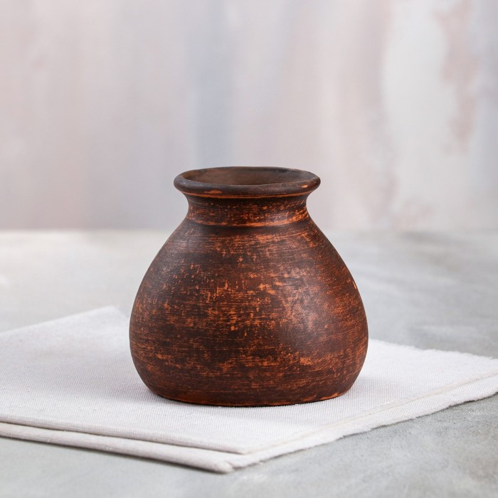 Ваза настольная "Лукошко", красная глина, 10 см
Ваза настольная "Лукошко", красная глина, 10 см