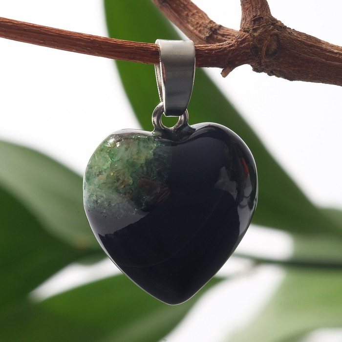 Подвеска сердце "Агат", цвет чёрно-зелёный
Подвеска сердце "Агат", цвет чёрно-зелёный