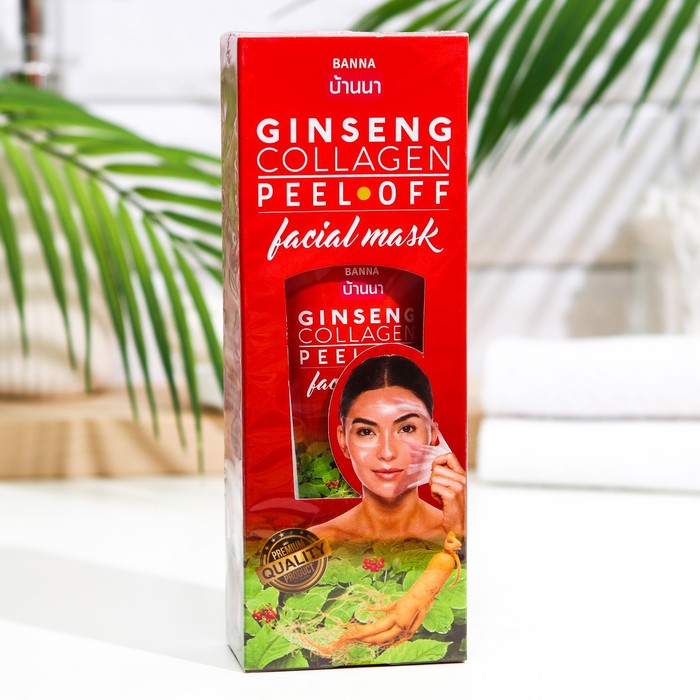 Маска-плёнка для лица Banna женьшень и коллаген, 120 мл 
Маска-плёнка для лица Banna женьшень и коллаген, 120 мл