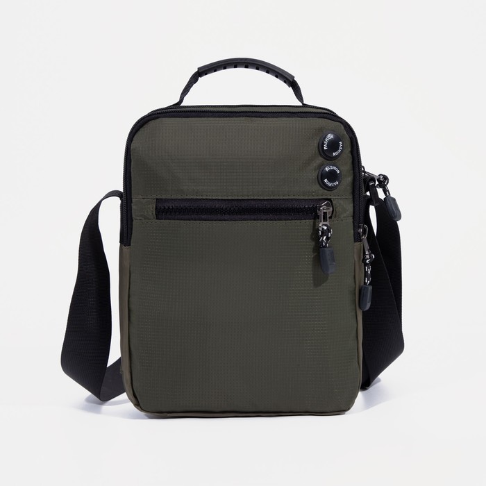 Сумка мужская на молнии, наружный карман, цвет хаки
Сумка мужская на молнии, наружный карман, цвет хаки