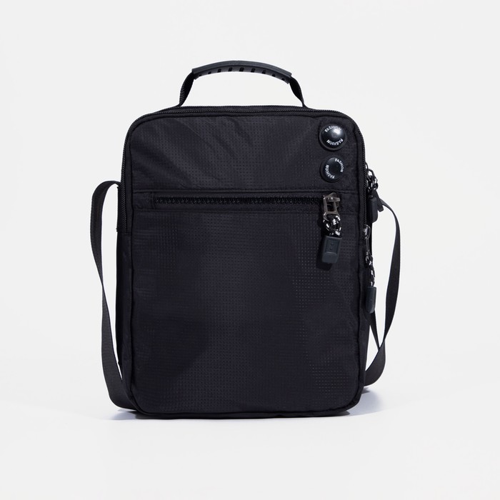 Сумка мужская на молнии, наружный карман, цвет чёрный
Сумка мужская на молнии, наружный карман, цвет чёрный