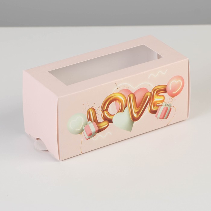 Коробка для макарун Love,12 ×5.5 × 5.5 см
Коробка для макарун Love,12 ×5.5 × 5.5 см