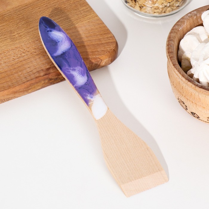 Лопатка деревянная "Фиолетовый Океан" 21х4,5х0,4 см береза, эпоксидная смола
Лопатка деревянная "Фиолетовый Океан" 21х4,5х0,4 см береза, эпоксидная смола