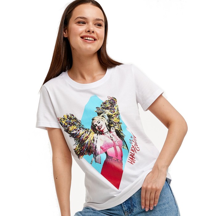 Футболка женская «Харли Квинн», размер 46, цвет белый 
Футболка женская «Харли Квинн», размер 46, цвет белый