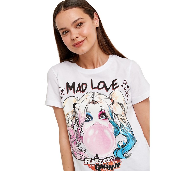 Футболка женская «Харли Квинн», размер 42, цвет белый 
Футболка женская «Харли Квинн», размер 42, цвет белый