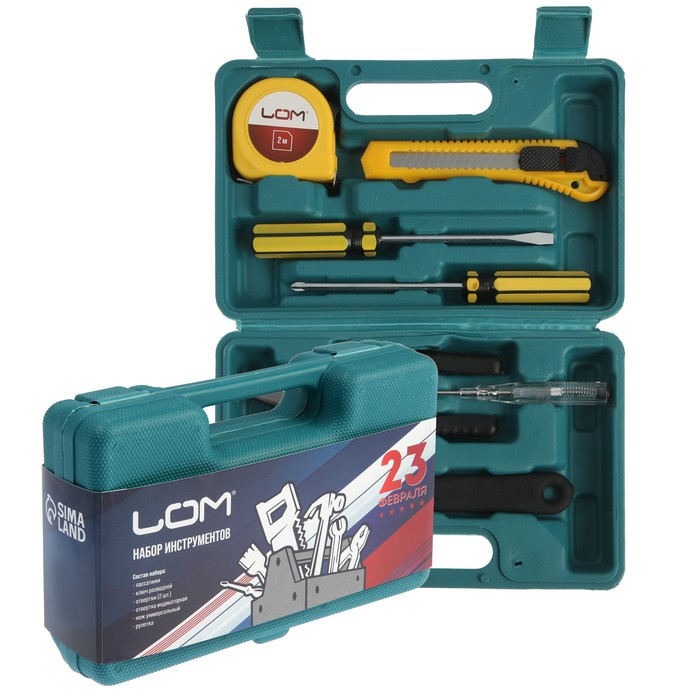 Набор инструментов в кейсе ЛОМ "23 Февраля", подарочная упаковка, 7 предметов
Набор инструментов в кейсе ЛОМ "23 Февраля", подарочная упаковка, 7 предметов