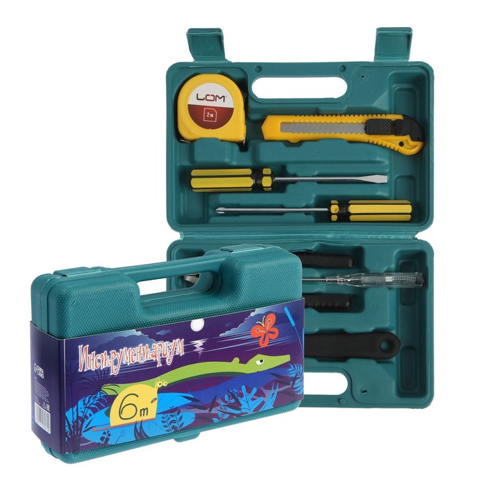 Набор инструментов в кейсе ЛОМ, универсальный, подарочная упаковка, 7 предметов
Набор инструментов в кейсе ЛОМ, универсальный, подарочная упаковка, 7 предметов