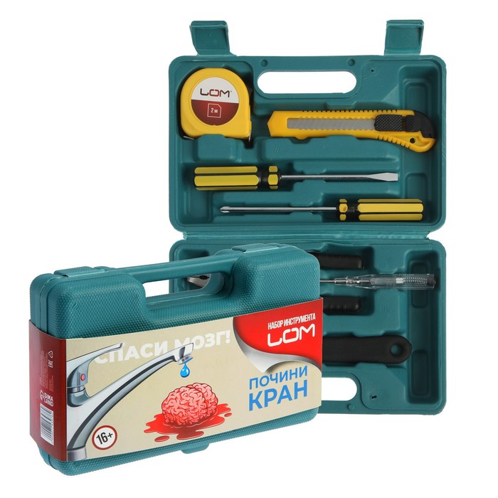 Набор инструментов в кейсе ЛОМ, универсальный, подарочная упаковка, 7 предметов
Набор инструментов в кейсе ЛОМ, универсальный, подарочная упаковка, 7 предметов