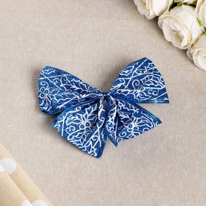 Бант праздничный "Иней", синий, 14 х 10 см
Бант праздничный "Иней", синий, 14 х 10 см