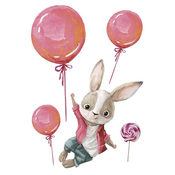 Наклейки Decoretto"Зайка на шариках" 35х25 см
Наклейки Decoretto"Зайка на шариках" 35х25 см