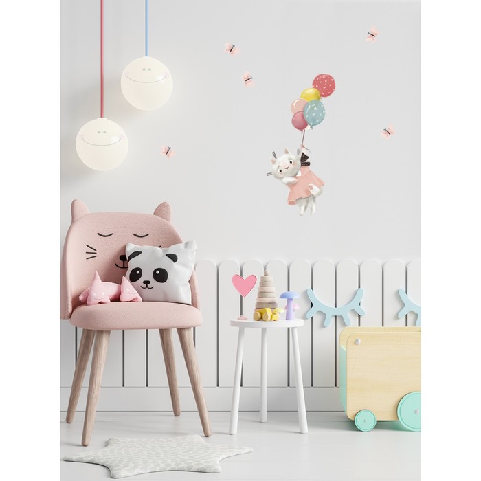 Наклейки Decoretto "Кошечка на шариках" 35х25 см
Наклейки Decoretto "Кошечка на шариках" 35х25 см