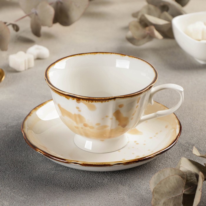 Чайная пара «Шейк», чашка 220 мл, блюдце d=15 см, цвет бежевый
Чайная пара «Шейк», чашка 220 мл, блюдце d=15 см, цвет бежевый