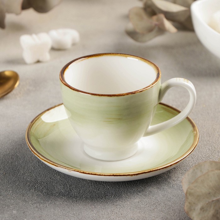 Кофейная пара «Гелакси», чашка 90 мл, блюдце d=11,7 см, цвет светло-зелёный
Кофейная пара «Гелакси», чашка 90 мл, блюдце d=11,7 см, цвет светло-зелёный