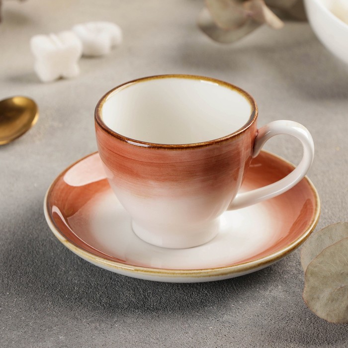 Кофейная пара керамическая «Гелакси», чашка 90 мл, блюдце d=11,7 см, цвет оранжевый
Кофейная пара керамическая «Гелакси», чашка 90 мл, блюдце d=11,7 см, цвет оранжевый