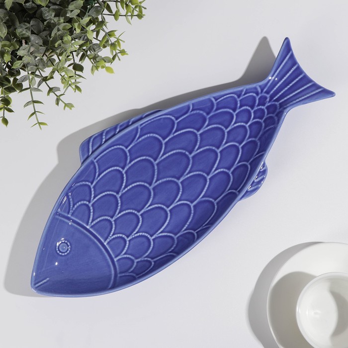 Блюдо «Рыба», 38×16,5×3 см, цвет синий
Блюдо «Рыба», 38×16,5×3 см, цвет синий