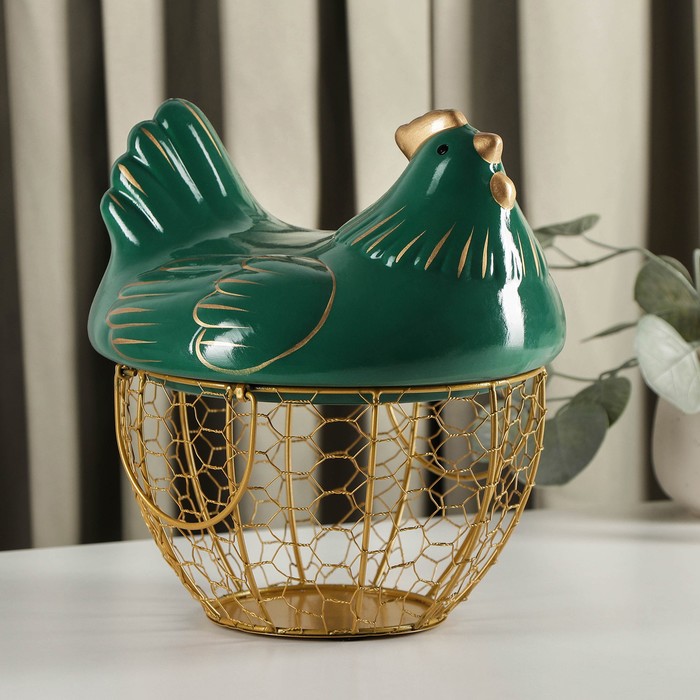 Емкость для хранения «Курочка», 22×19 см, цвет изумруд
Емкость для хранения «Курочка», 22×19 см, цвет изумруд