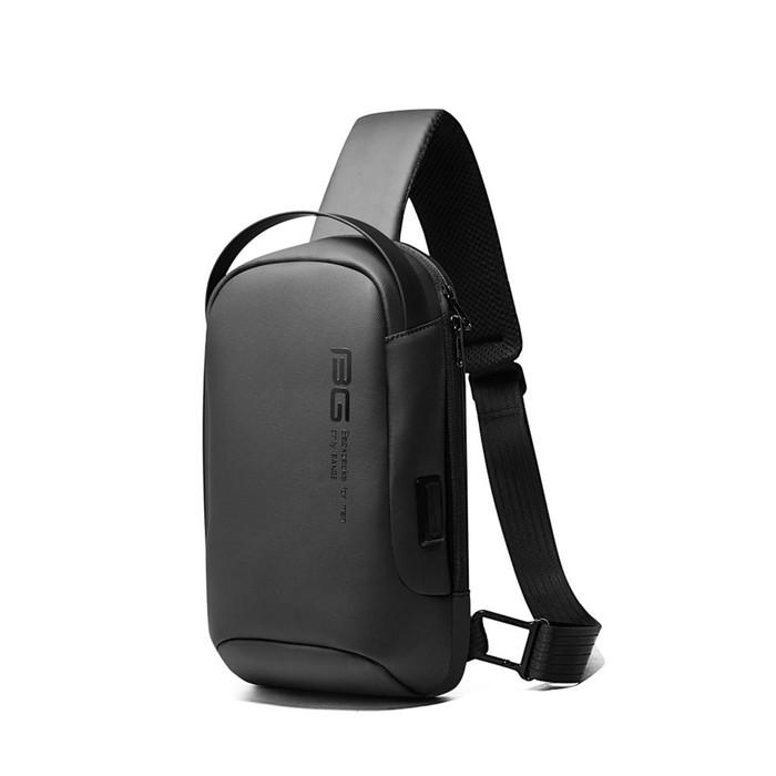 фото Bg7221 рюкзак-слинг bange, отдел на молнии, с usb, цвет серый (9.7"), 18х11х31см