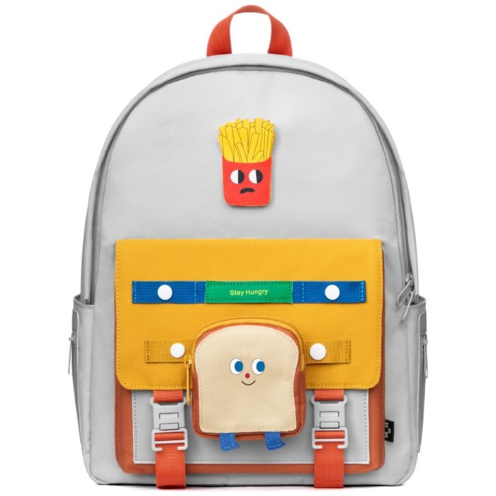 фото Mr20c1971 рюкзак школьный mah, отдел на молнии, цвет с.серый/желтый (14"), 29х14х39см mr.ace-homme