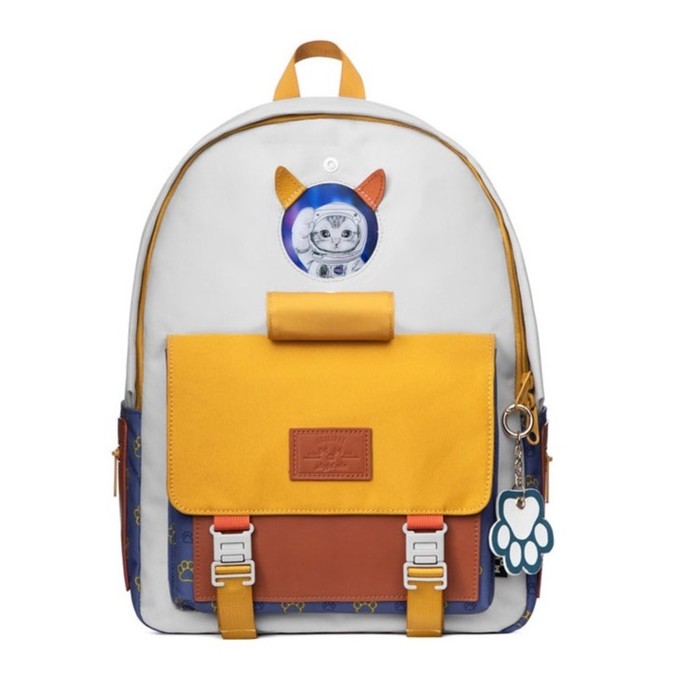 фото Mr20c2020 рюкзак школьный mah,отдел на молнии,цвет серый/желтый/горчичный(14"), 29х14х39см mr.ace-homme