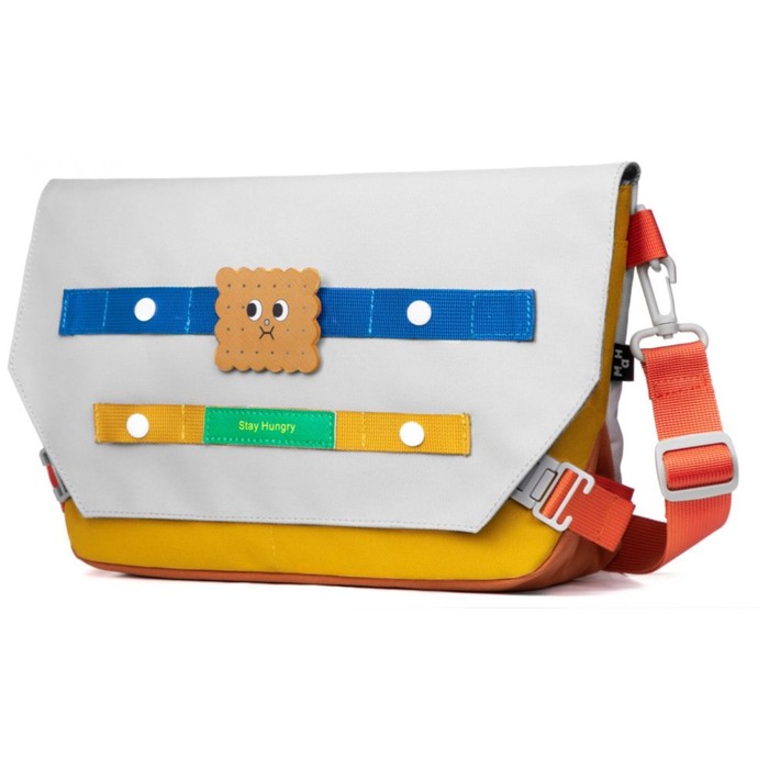 фото M200167s01 сумка школьная mah,отдел на клапане,цвет сер./желтый/горчичный(5.8")34х10х21,5см 751586 mr.ace-homme