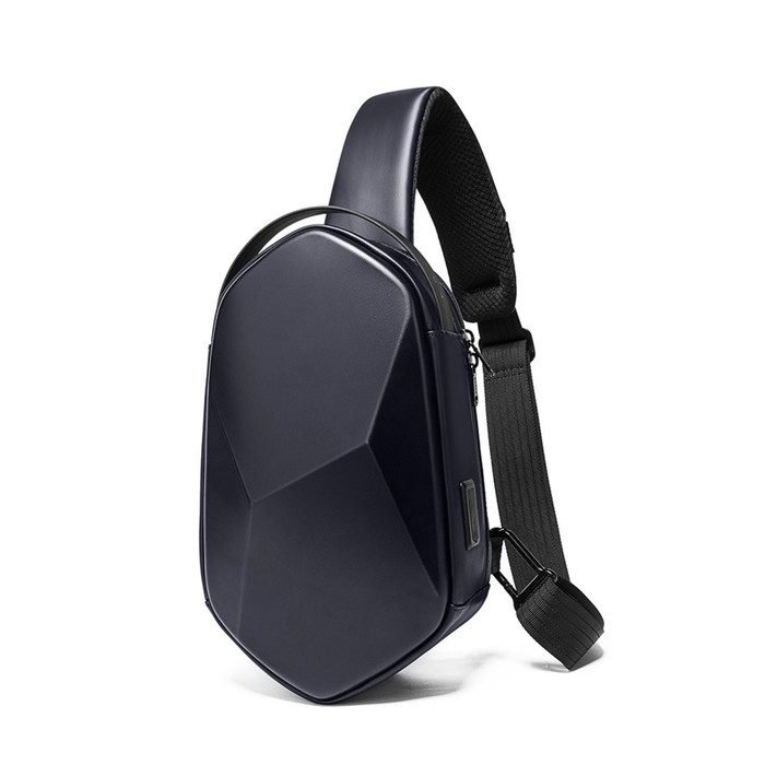 фото Bg7213 рюкзак-слинг bange, отдел на молнии, с usb, цвет синий (9.7"), 17х11х30см