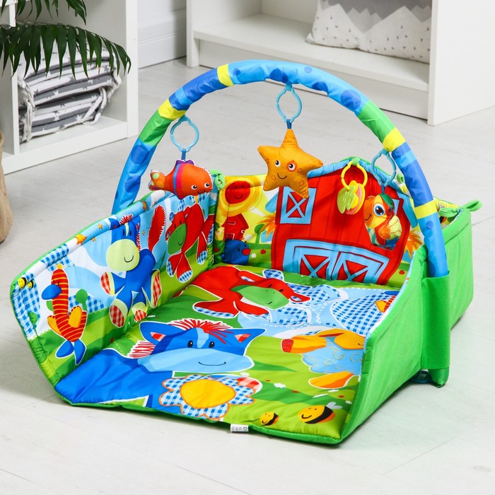 Развивающий коврик «Львенок», бортик, с дугой, 84х84х0,5 
Развивающий коврик «Львенок», бортик, с дугой, 84х84х0,5