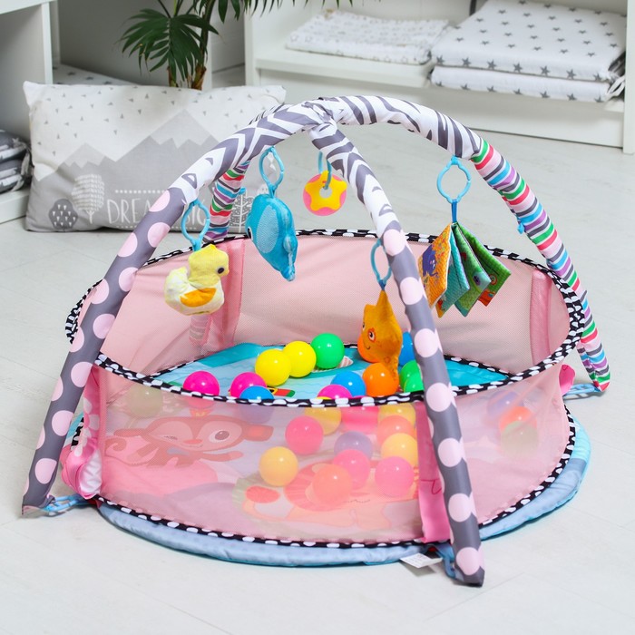 Развивающий коврик «Друзья Африки», бортик, с дугами, розовый, 30 цв. шаров, р - р 124х52х0,5 см. 
Развивающий коврик «Друзья Африки», бортик, с дугами, розовый, 30 цв. шаров, р - р 124х52х0,5 см.