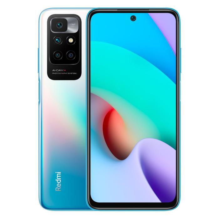 Смартфон Xiaomi Redmi 10 NFC, 6.5'', IPS, 4 Гб, 128 Гб, 50 Мп, 8 Мп, 5000 мАч, синий 
Смартфон Xiaomi Redmi 10 NFC, 6.5'', IPS, 4 Гб, 128 Гб, 50 Мп, 8 Мп, 5000 мАч, синий