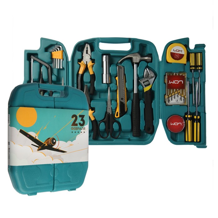 Набор инструментов в кейсе ЛОМ "23 Февраля", подарочная упаковка, 27 предметов
Набор инструментов в кейсе ЛОМ "23 Февраля", подарочная упаковка, 27 предметов