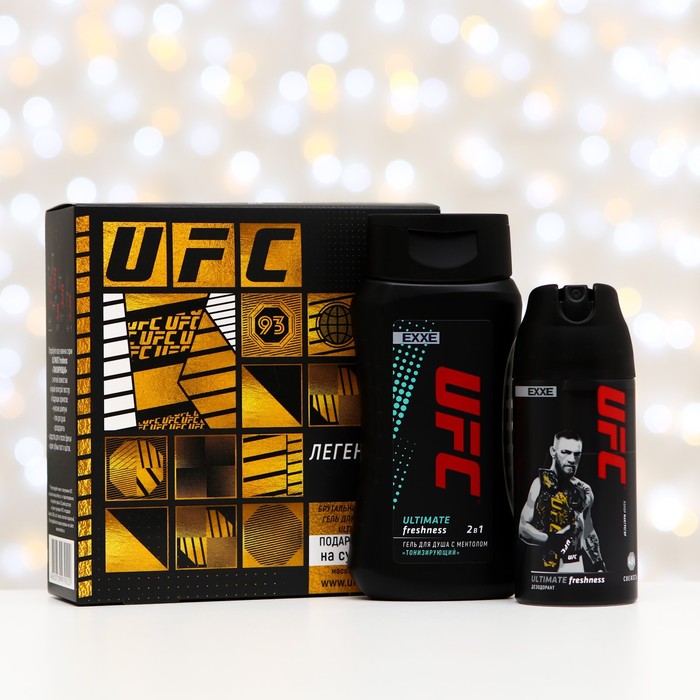 Подарочный набор UFC x EXXE Ultimate freshness: гель для душа + дезодорант
Подарочный набор UFC x EXXE Ultimate freshness: гель для душа + дезодорант