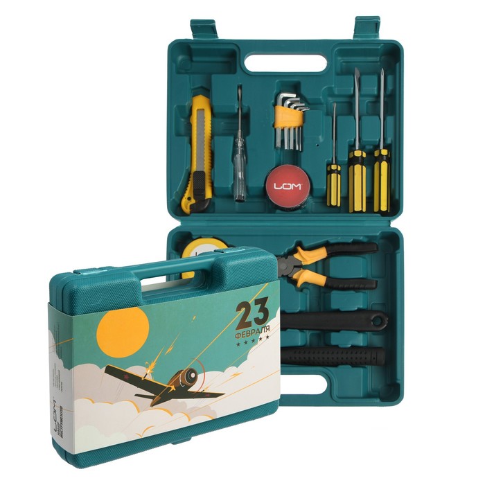 Набор инструментов в кейсе ЛОМ "23 Февраля", подарочная упаковка, 15 предметов
Набор инструментов в кейсе ЛОМ "23 Февраля", подарочная упаковка, 15 предметов