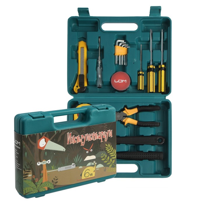Набор инструментов в кейсе ЛОМ, универсальный, подарочная упаковка, 15 предметов
Набор инструментов в кейсе ЛОМ, универсальный, подарочная упаковка, 15 предметов