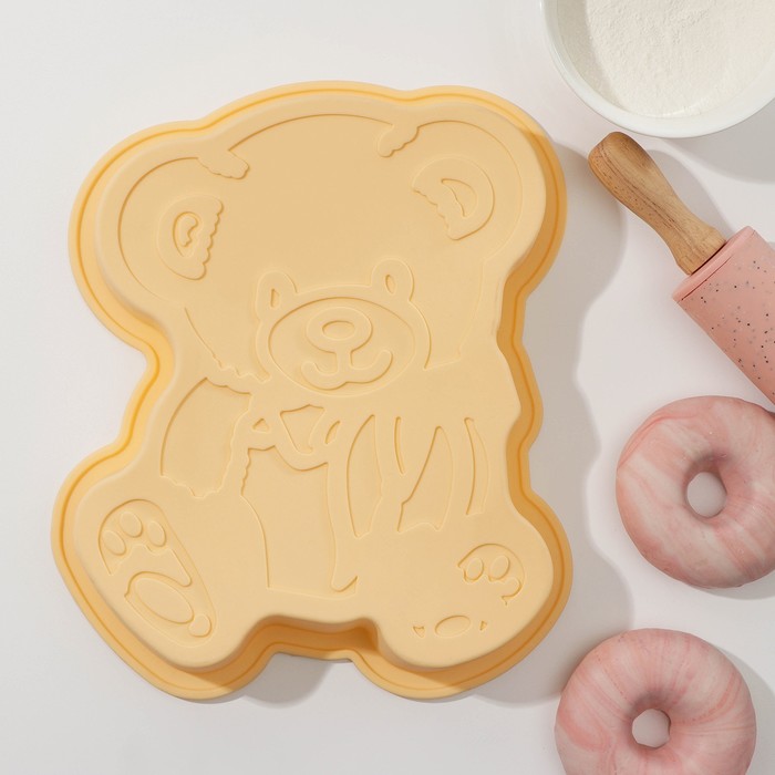 Форма силиконовая «Медвежонок», 25×22×4 см, цвет МИКС
Форма силиконовая «Медвежонок», 25×22×4 см, цвет МИКС