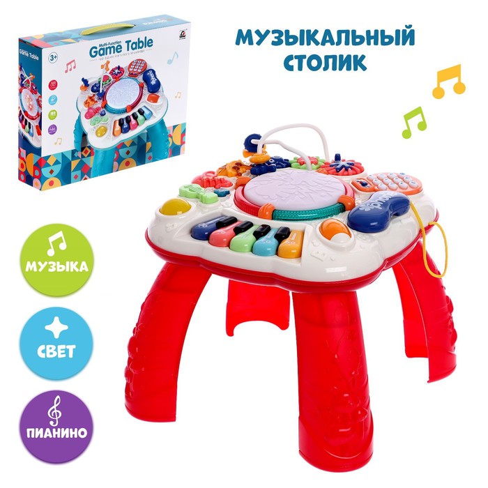 Развивающий столик «Радостный малыш», световые и звуковые эффекты, цвета МИКС
Развивающий столик «Радостный малыш», световые и звуковые эффекты, цвета МИКС