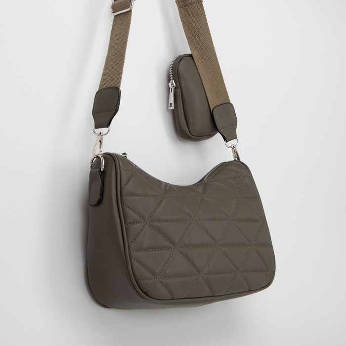 Сумка-багет, отдел на молнии, длинный ремень, ключница, цвет хаки
Сумка-багет, отдел на молнии, длинный ремень, ключница, цвет хаки