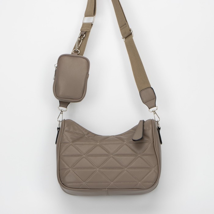 Сумка-багет, отдел на молнии, длинный ремень, ключница, цвет коричневый
Сумка-багет, отдел на молнии, длинный ремень, ключница, цвет коричневый