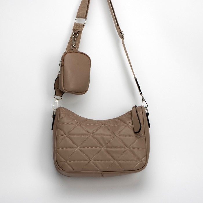 Сумка-багет, отдел на молнии, длинный ремень, ключница, цвет бежевый
Сумка-багет, отдел на молнии, длинный ремень, ключница, цвет бежевый