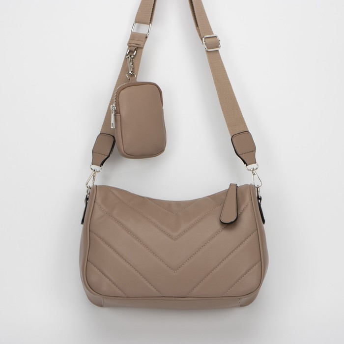 Сумка-багет, отдел на молнии, длинный ремень, ключница, цвет бежевый
Сумка-багет, отдел на молнии, длинный ремень, ключница, цвет бежевый