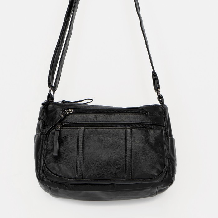 Сумка-мешок, 2 отдела на молнии, 3 наружных кармана, длинный ремень, цвет чёрный
Сумка-мешок, 2 отдела на молнии, 3 наружных кармана, длинный ремень, цвет чёрный