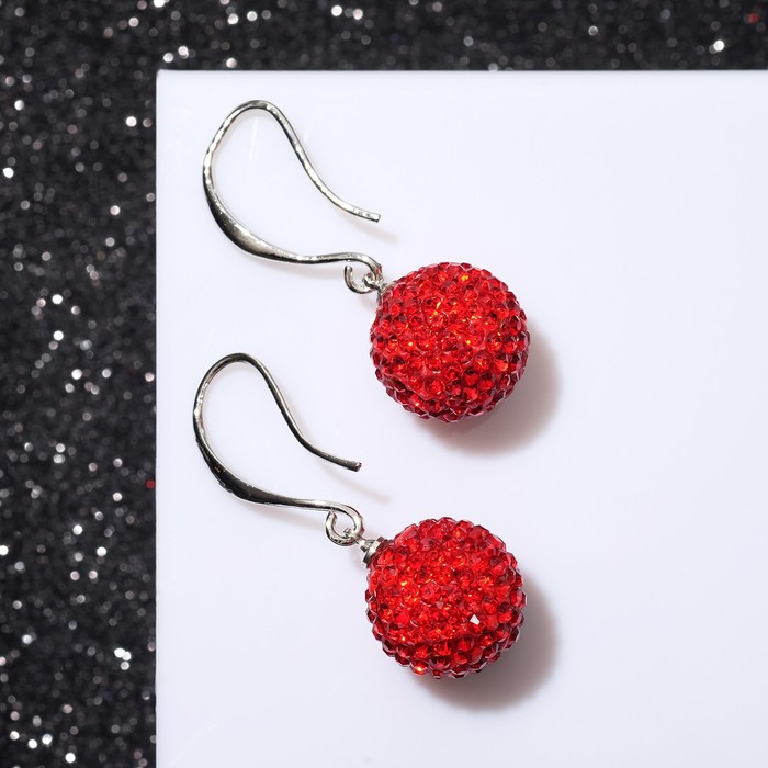 Серьги со стразами "Шар" шамбала, бусина 17, цвет красный в серебре
Серьги со стразами "Шар" шамбала, бусина 17, цвет красный в серебре