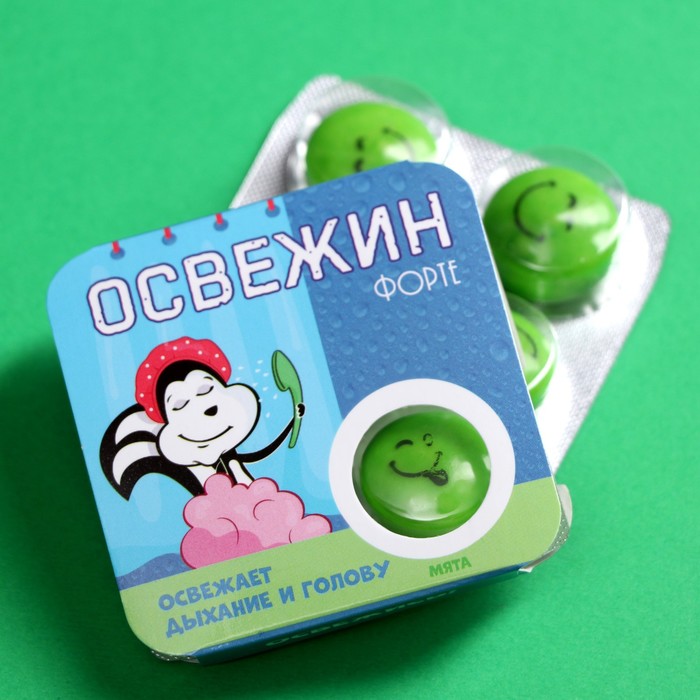 Жевательная резинка "Освежин" мята, 14г.
Жевательная резинка "Освежин" мята, 14г.