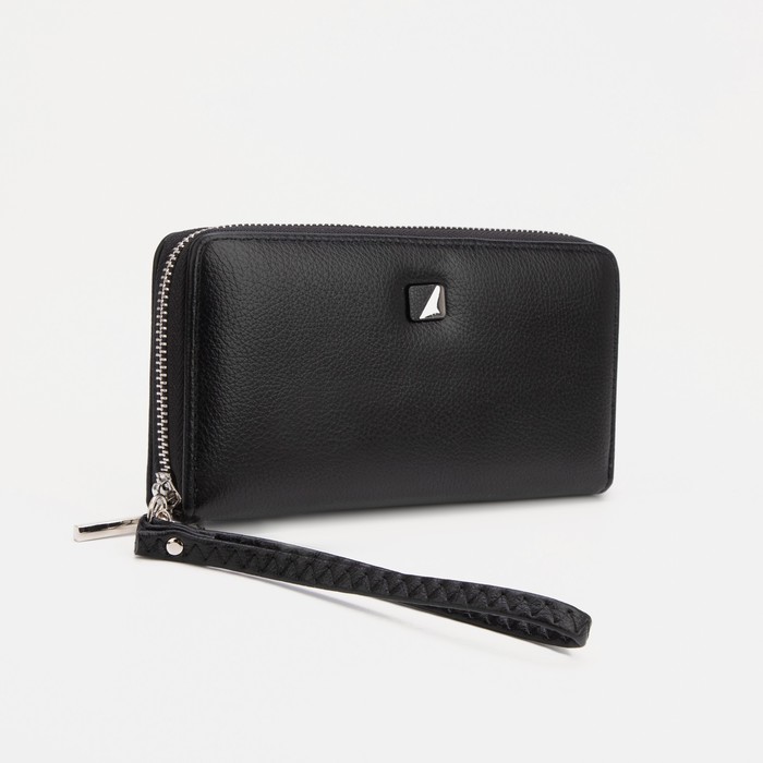 Кошелёк на молнии, с ручкой, цвет черный
Кошелёк на молнии, с ручкой, цвет черный