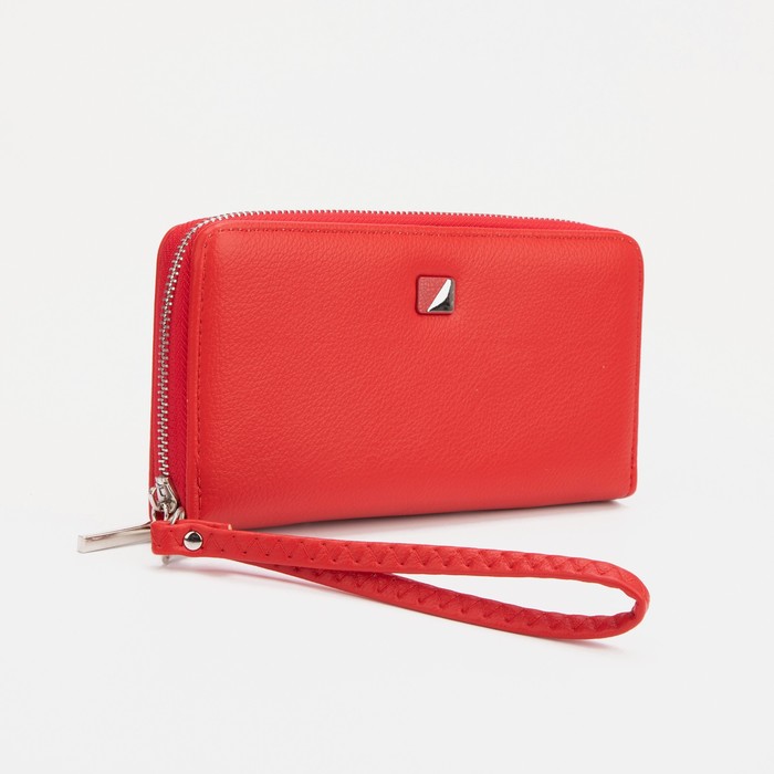 Кошелёк на молнии, с ручкой, цвет красный
Кошелёк на молнии, с ручкой, цвет красный