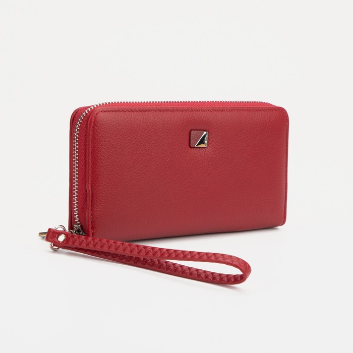 Кошелёк на молнии, с ручкой, цвет бордовый
Кошелёк на молнии, с ручкой, цвет бордовый