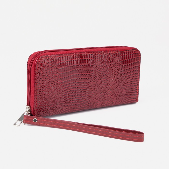 Кошелёк на молнии, цвет красный
Кошелёк на молнии, цвет красный