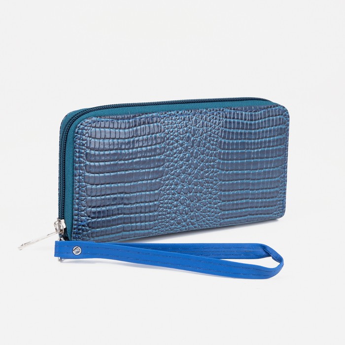 Кошелёк на молнии, цвет синий
Кошелёк на молнии, цвет синий